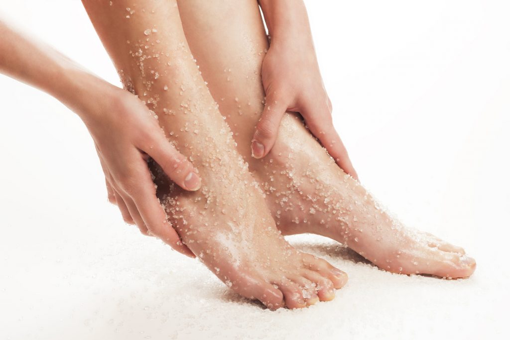 Tratamiento de los pies, exfoliación, exfoliación de los pies