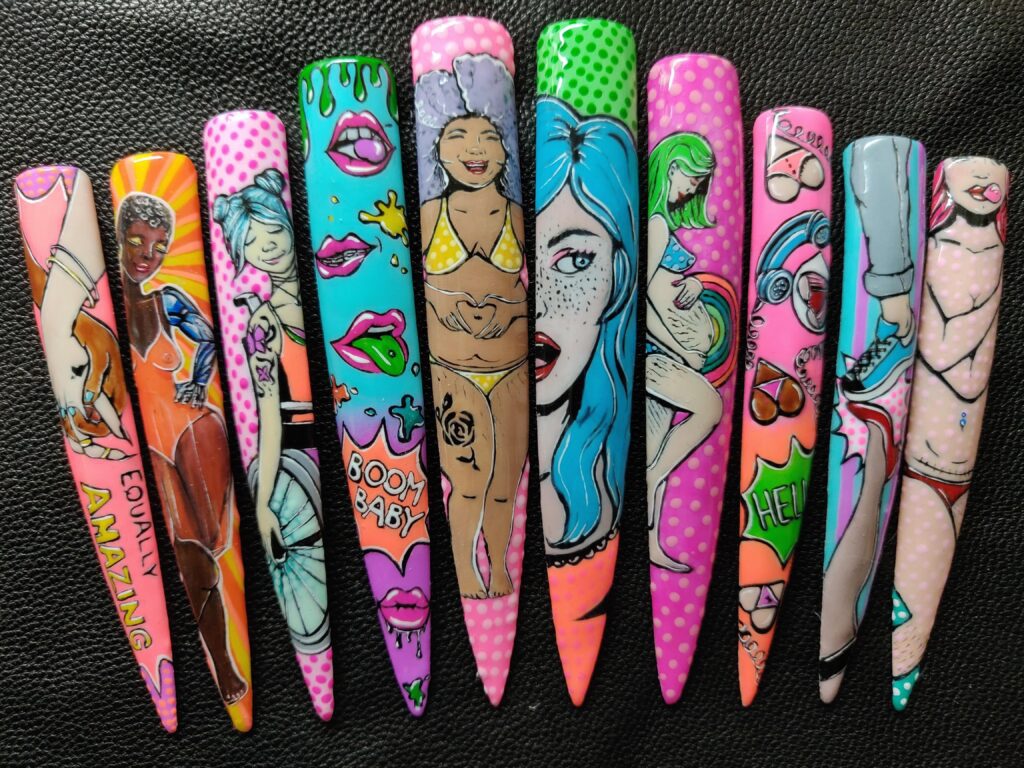 Nail flat art competition - Tan Adams nail artist