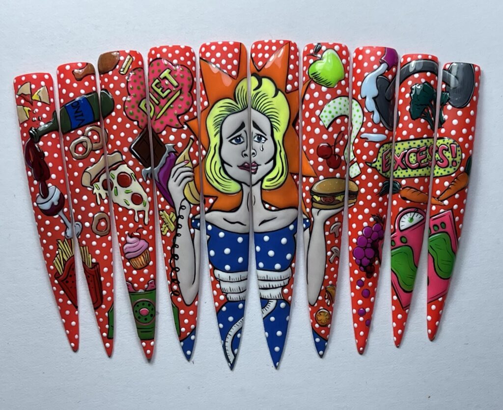 Nail flat art competition - Nita Avalos nail artist