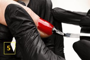 Nail Top Coat, pressure stripes